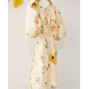 H&M Wildflower Yellow Mini Dress